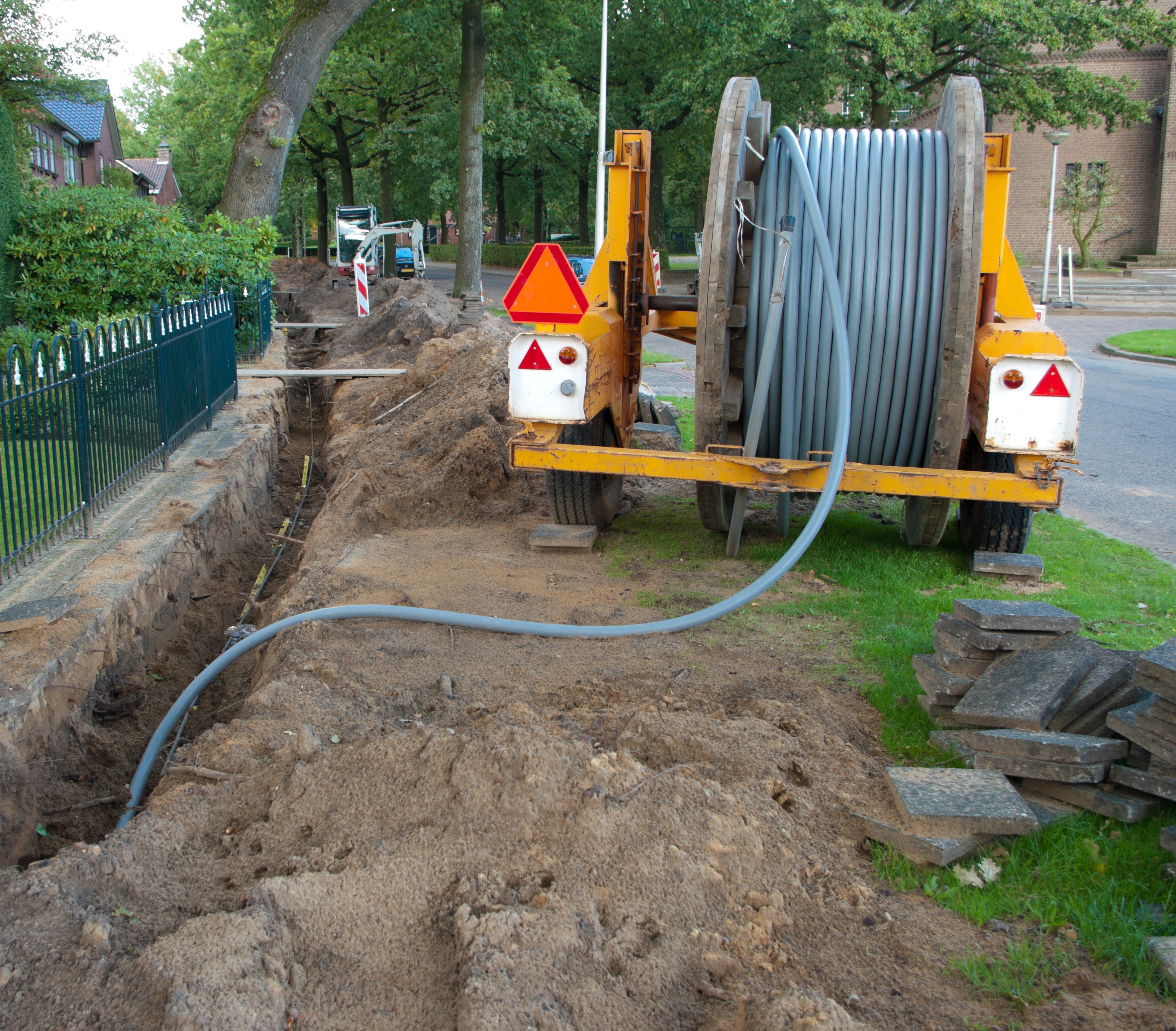 Trenching and construction work